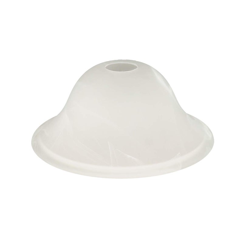 Giluta Small Floor Lamp Glass Shade Replacement Globe -Fitting Opening 1.625" Modern Alabaster Style Light Fixture Shade, Height: 4.13 inch, Width: 9.45 inch. Lipless - Image 1